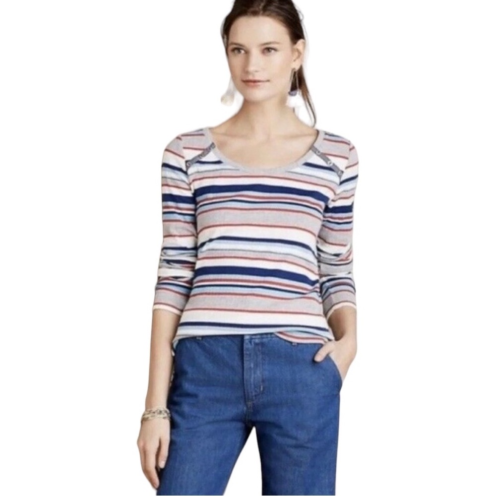 Postmark Anthropologie Joliette Striped Top